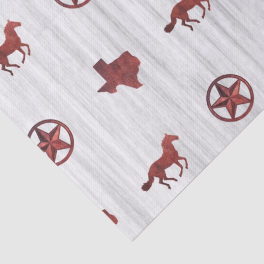 Texas-, Stern-u. Pferdemuster Seidenpapier (Detail)