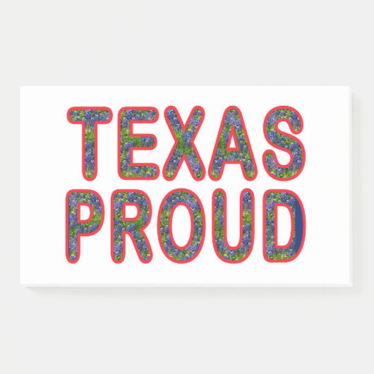 Texas Stolz Bluebonnet Post-it Klebezettel (Vorderseite)
