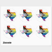 Texas Stolz Ich glaube an Fortschritt Runder Aufkleber (Blatt)