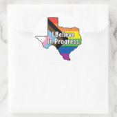 Texas Stolz Ich glaube an Fortschritt Runder Aufkleber (Tasche)