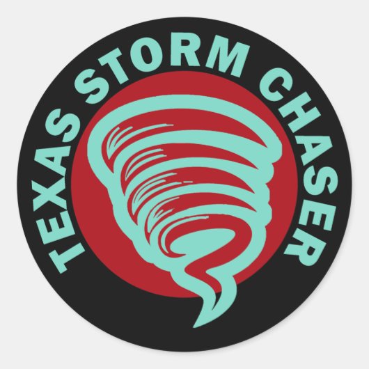 Texas Storm Chaser Runder Aufkleber (Vorderseite)