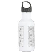 Texas Stratigraphic Chart Water Bottle Edelstahlflasche (Rückseite)