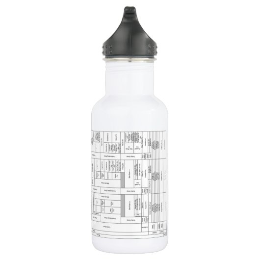 Texas Stratigraphic Chart Water Bottle Edelstahlflasche (Rechts)