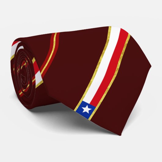 Texas-Streifen-Flagge Krawatte (Gerollt)