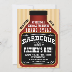 Texas Style BBQ Vatertags-Party-Einladungen Einladung