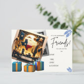 Texas Style Geburtstagskarte Einladung (Stehend Vorderseite)