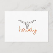 Texas Style Geburtstagskarte Einladung (Rückseite)