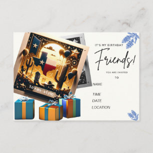 Texas Style Geburtstagskarte Einladung