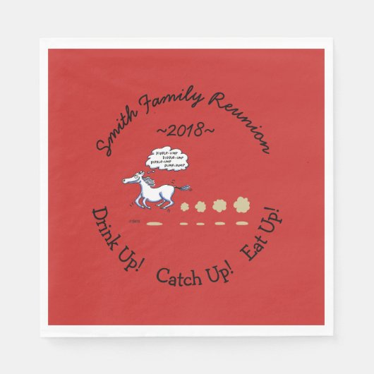 Texas Style GRILLEN Family Wiedersehen Niedlich Pf Serviette (Vorderseite)