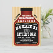 Texas Style GRILLEN Vatertag Party Einladungen (Stehend Vorderseite)