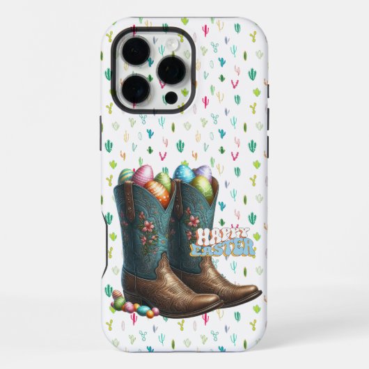 Texas/südwestliche Ostereierstiefel iPhone Hülle (Rückseite)