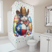 Texas/südwestlicher Osterhasen Duschvorhang (Beispiel)