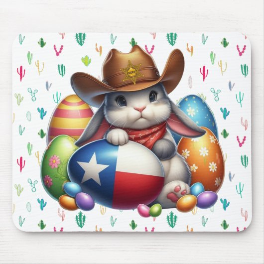 Texas/südwestlicher Osterhasen Mousepad (Vorne)