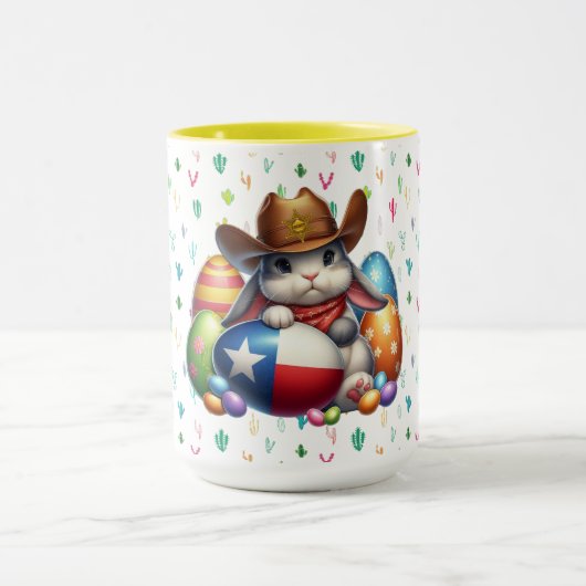 Texas/südwestlicher Osterhasen Tasse (Zentrum)