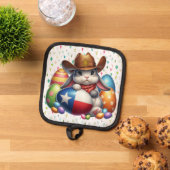 Texas/südwestlicher Osterhasen Topflappen (Oben Unten)