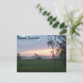 Texas Sunset Postkarte (Stehend Vorderseite)