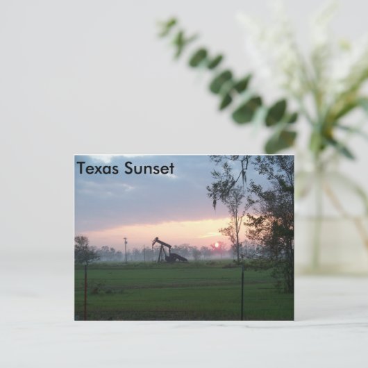 Texas Sunset Postkarte (Stehend Vorderseite)