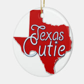 Texas-Süsse-Weihnachtsbaum-Verzierung Keramik Ornament (Links)