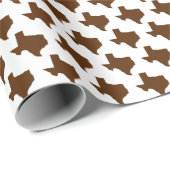 Texas-Symbole, Texas-Staat, braun Geschenkpapier (Rolleneckpunkt)