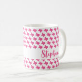 Texas-Symbole, Texas-Staat, rosa Kaffeetasse (VorderseiteRechts)