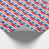 Texas-Tänzerhüte, Stiefel und Stern-Packpapier Geschenkpapier (Ecke)