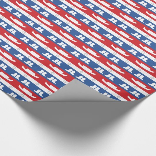 Texas-Tänzerhüte, Stiefel und Stern-Packpapier Geschenkpapier (Ecke)