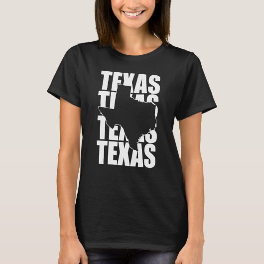 Texas Texas Texas Form Texas Zuhause-Staat T-Shirt (Vorderseite)
