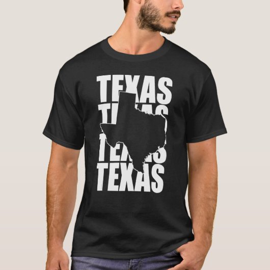 Texas Texas Texas Form Texas Zuhause-Staat T-Shirt (Vorderseite)