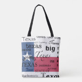 Texas Text Design mit Texas-Flag Tasche (Rückseite)