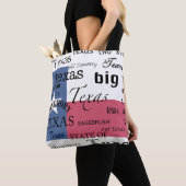 Texas Text Design mit Texas-Flag Tasche (Von Nahem)