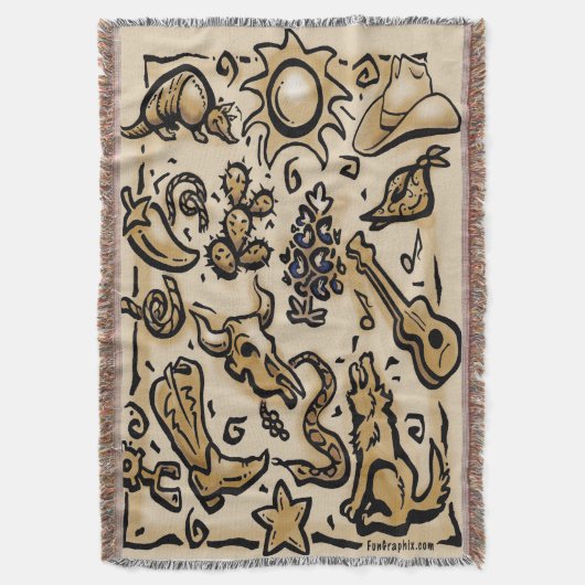 Texas Thangs Decke (Vorderseite Vertikal)