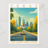 Texas the Lone Star Staat USA Travel Place Postkarte (Vorderseite)