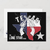 Texas The Long Star Staat überquerte Pistols Souve Postkarte (Vorne/Hinten)