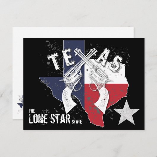 Texas The Long Star Staat überquerte Pistols Souve Postkarte (Vorne/Hinten)