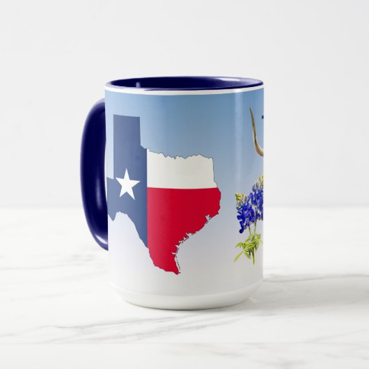 Texas Thema Blues, Tasse (Vorderseite Links)