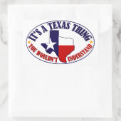 Texas Thing Rechteckiger Aufkleber (Tasche)