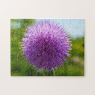 Texas Thistle Wildblume Lila Blume Puzzle
