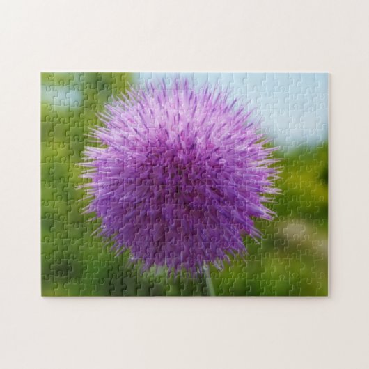 Texas Thistle Wildblume Lila Blume Puzzle (Horizontal)
