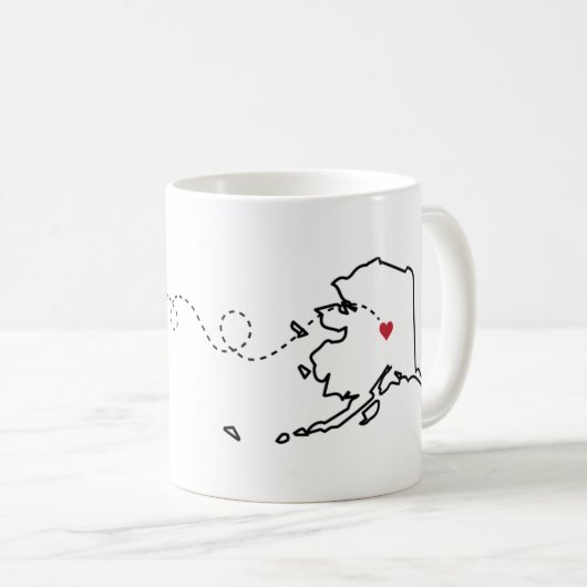 Texas to Alaska - Heart2Heart Kaffeetasse (VorderseiteRechts)