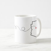 Texas to Arizona - Heart2Heart Kaffeetasse (VorderseiteRechts)