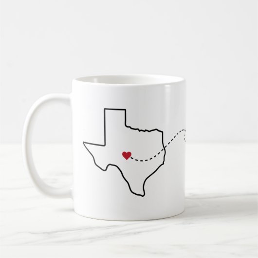 Texas to Arkansas - Heart2Heart Kaffeetasse (Links)
