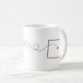 Texas to Colorado - Heart2Heart Kaffeetasse (VorderseiteRechts)