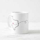 Texas to Illinois - Heart2Heart Kaffeetasse (Vorderseite Links)