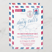 Texas to Korea Airmail Military Moving Einladung (Vorne/Hinten)