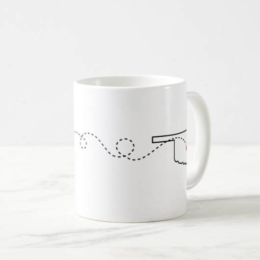 Texas to Oklahoma - Heart2Heart Kaffeetasse (VorderseiteRechts)
