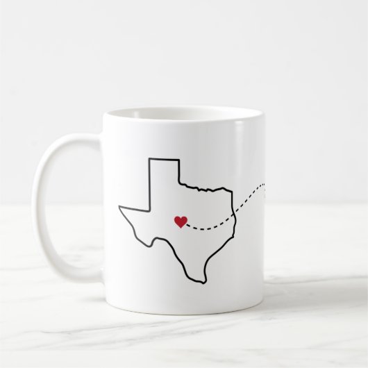 Texas to Oklahoma - Heart2Heart Kaffeetasse (Links)