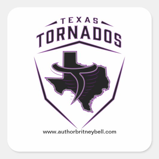 Texas Tornados Square Sticker (Vorderseite)