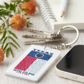 Texas Total Eclipse Acrylic Schlüsselanhänger (Vorderseite rechts)