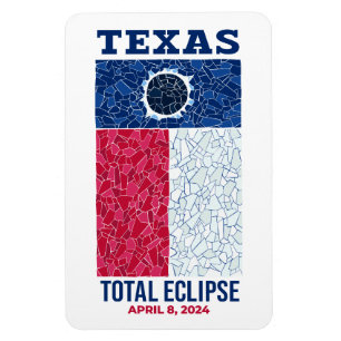 Texas Total Eclipse Flexible Foto Magnet