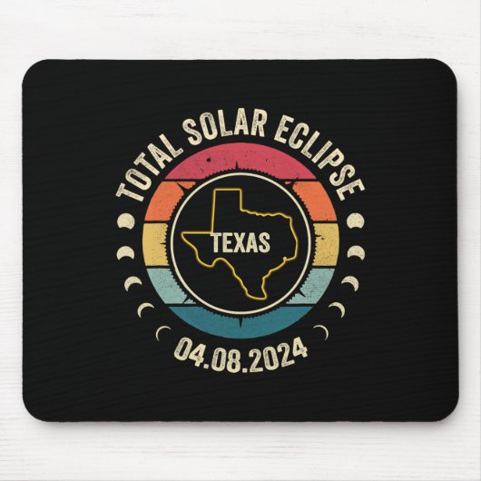 Texas Total Solar Eclipse 2024 American Totality A Mousepad (Vorne)
